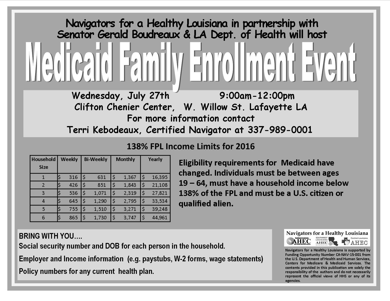 Clifton Chenier enrollment event 7-27-16